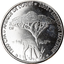 Moneda, Malí, 1500 CFA Francs-1 Africa, 2003, Paris, Faune africaine - Gazelle
