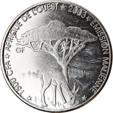 Moneda, Malí, 1500 CFA Francs-1 Africa, 2003, Paris, Faune africaine - Gazelle