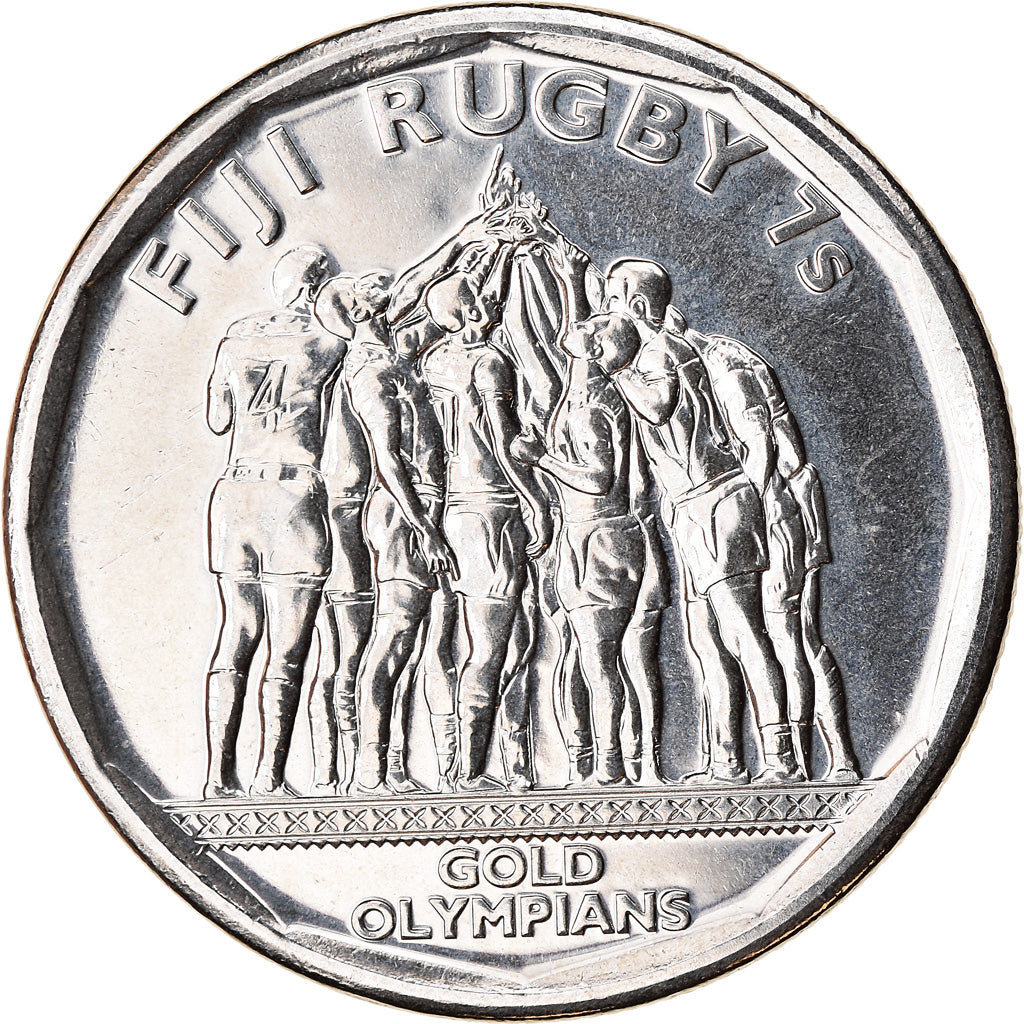 Coin, Fiji, 50 Cents, 2017, Rugby à 7, MS(63), Nickel plated steel