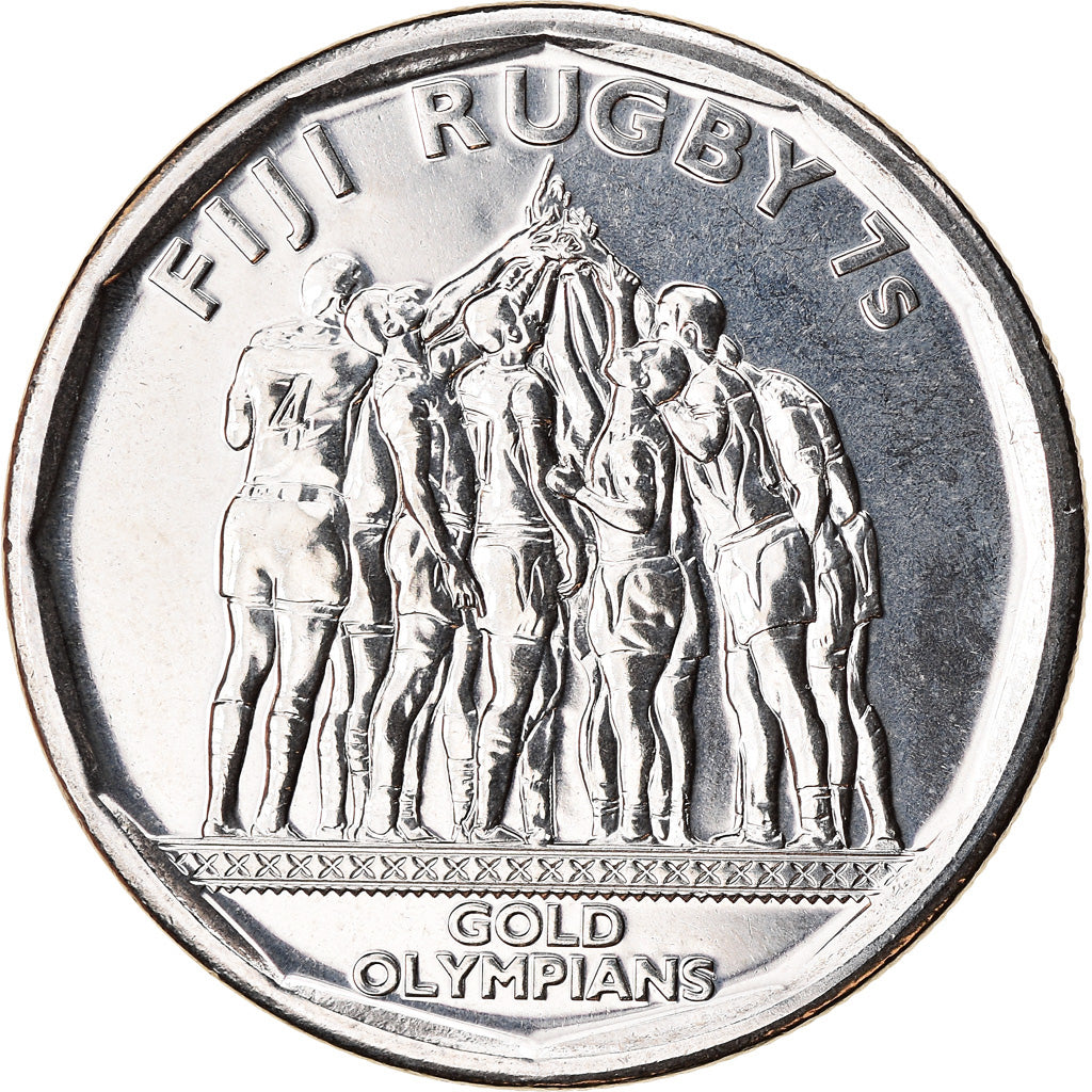 Coin, Fiji, 50 Cents, 2017, Rugby à 7, MS(63), Nickel plated steel