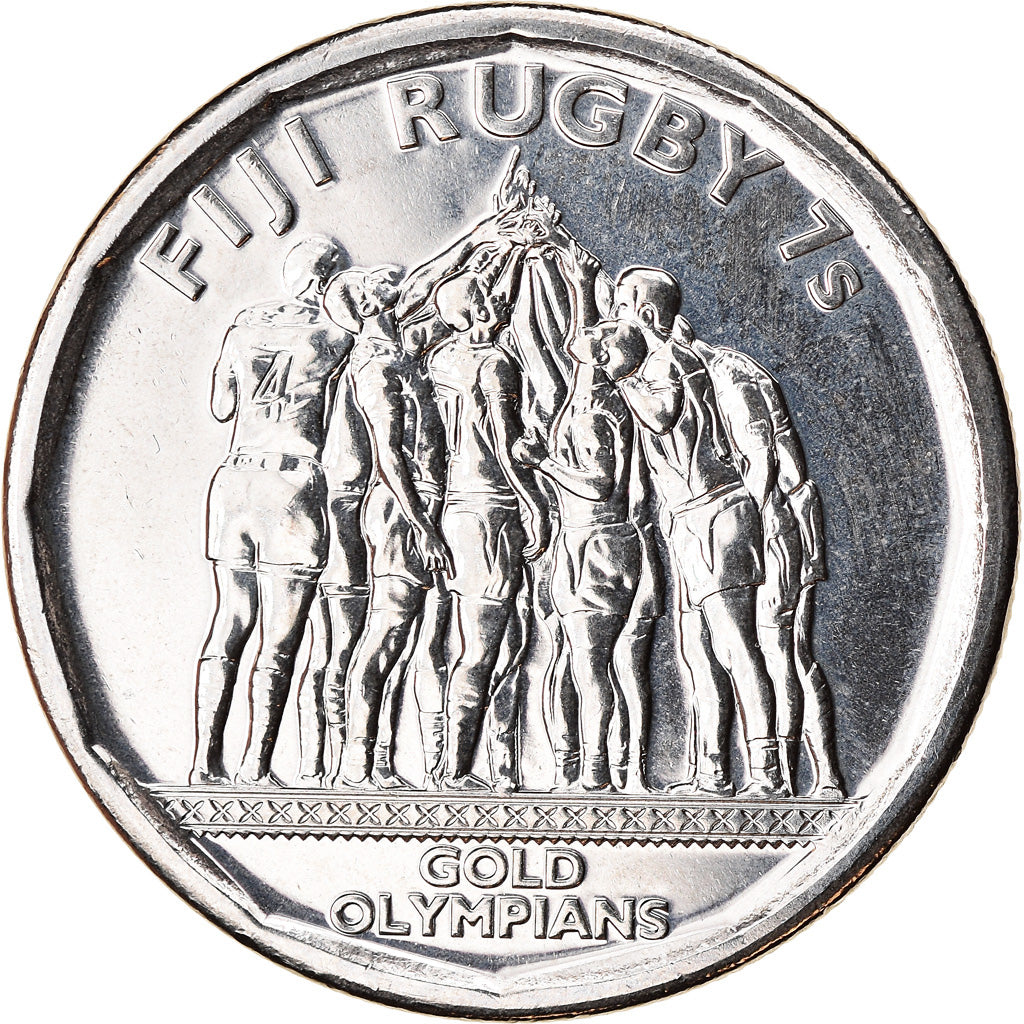Coin, Fiji, 50 Cents, 2017, Rugby à 7, MS(63), Nickel plated steel