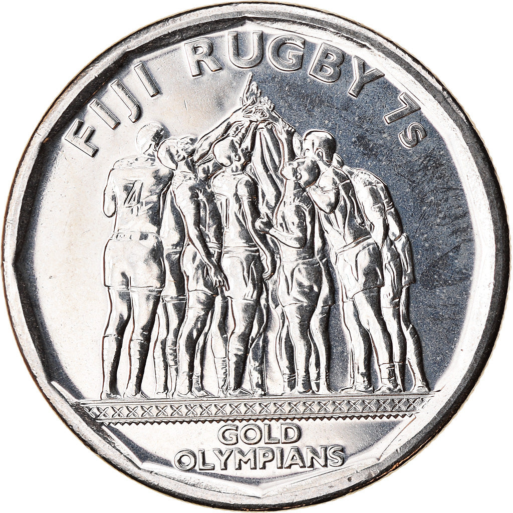 Coin, Fiji, 50 Cents, 2017, Rugby à 7, MS(63), Nickel plated steel