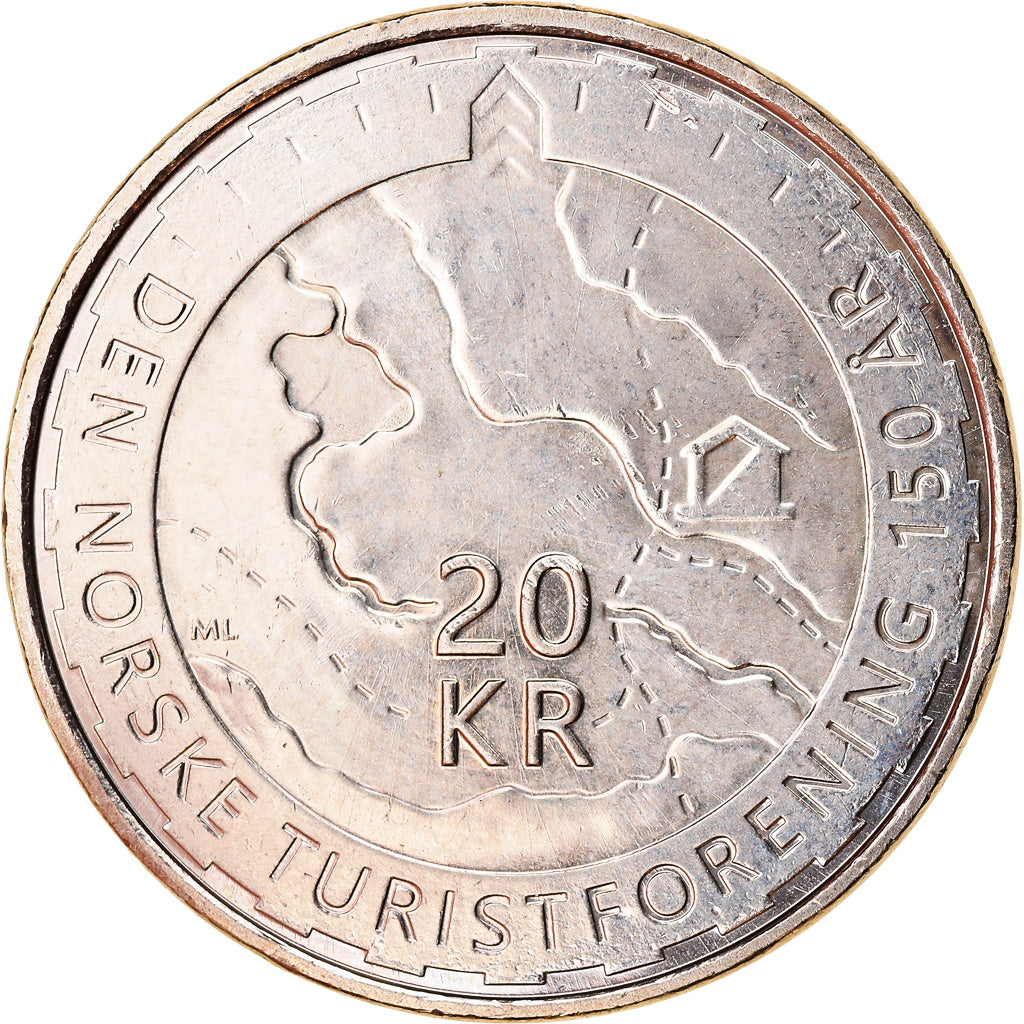 Moneta, Norvegia, 20 Kroner, 2018, Association Trekking, SPL, Nichel-ottone