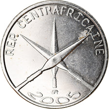 Central African Republic, 1500 CFA Francs-1 Africa, 2005, Nickel Plated Iron