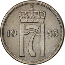 Norway, Haakon VII, 10 Öre, 1953, EF(40-45), Copper-nickel, KM:396