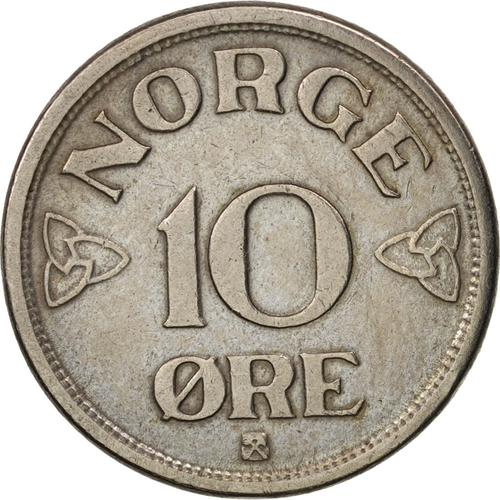 Norway, Haakon VII, 10 Öre, 1953, EF(40-45), Copper-nickel, KM:396
