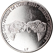 Moneta, Costa d’Avorio, 1500 CFA Francs-1 Africa, 2003, Paris, SPL, Acciaio