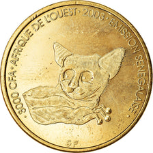 Moneta, Senegal, 3000 CFA Francs-2 Africa, 2003, Galago, SPL, Ottone, KM:11