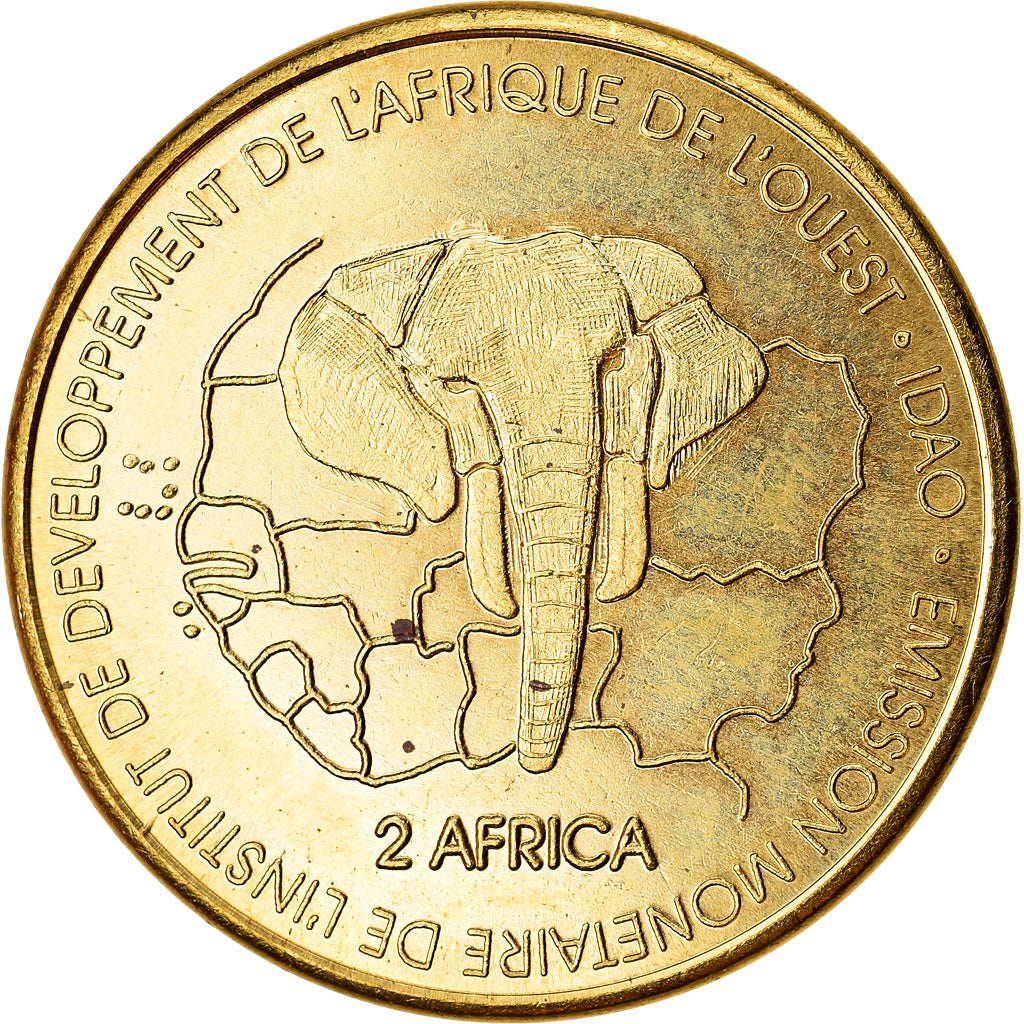 Moneta, Senegal, 3000 CFA Francs-2 Africa, 2003, Galago, SPL, Ottone, KM:11