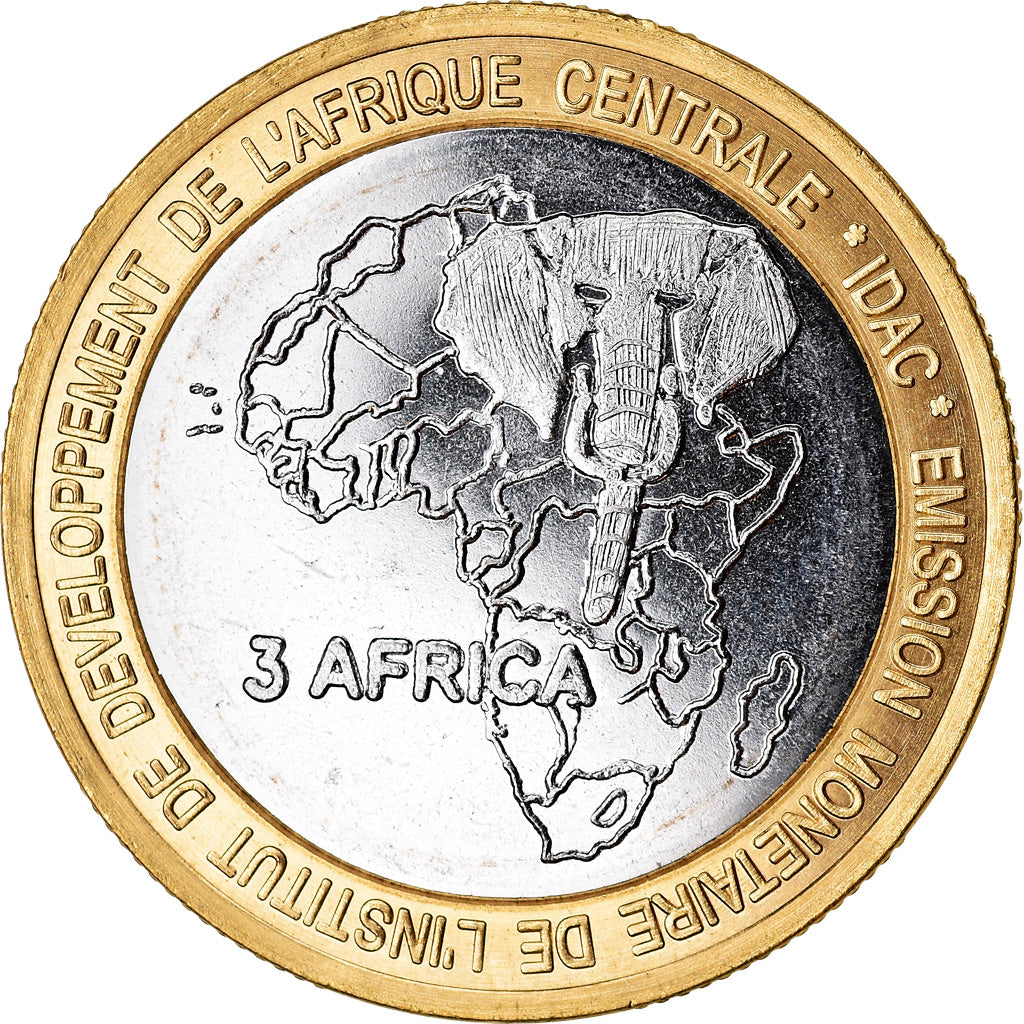 Moneta, Gabon, 4500 CFA Francs-3 Africa, 2005, Africa, Goutte de pétrole, SPL