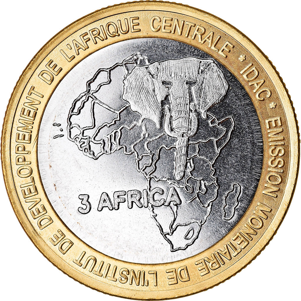 Moneta, Gabon, 4500 CFA Francs-3 Africa, 2005, Africa, Goutte de pétrole