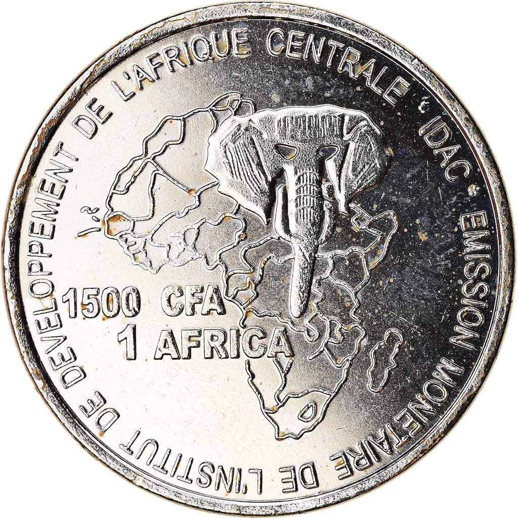 Coin, Equatorial Guinea, 1500 CFA Francs-1 Africa, 2005, Coquillages, MS(63)