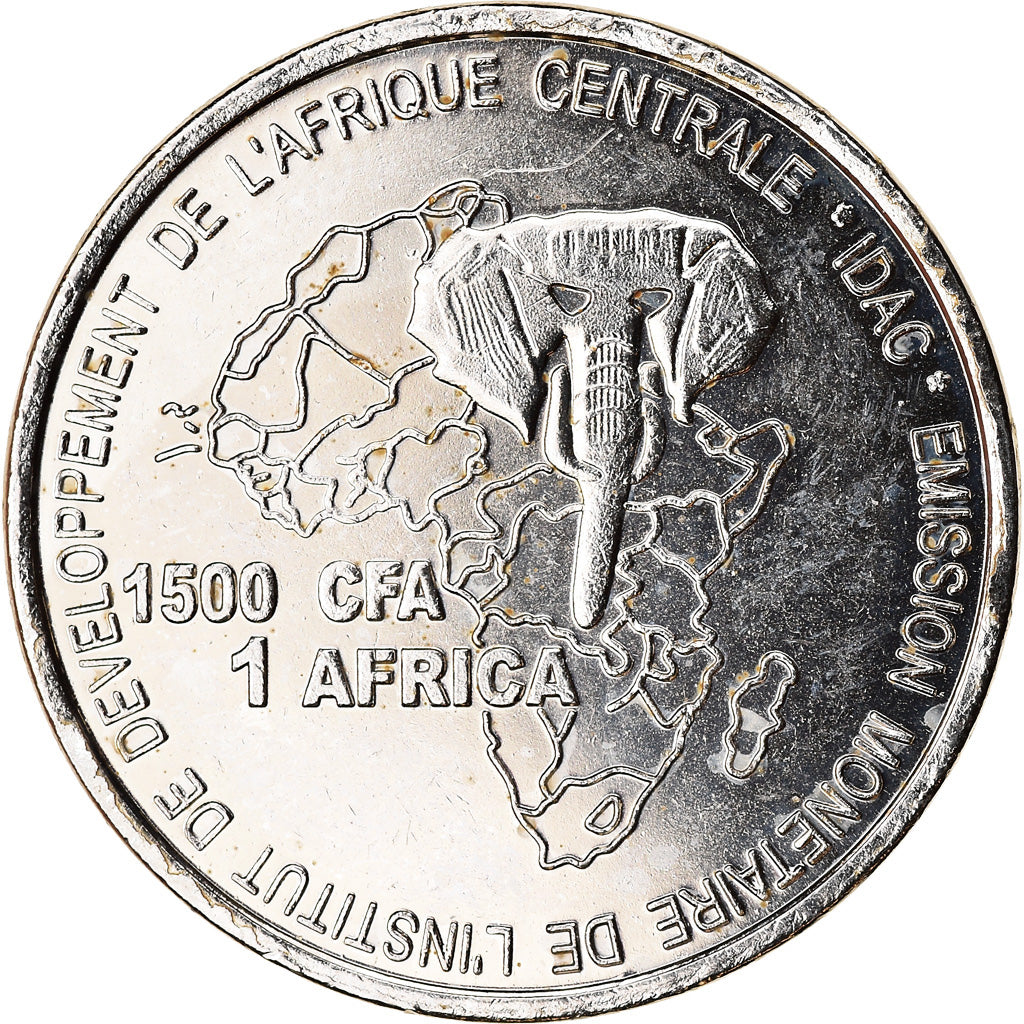 Coin, Equatorial Guinea, 1500 CFA Francs-1 Africa, 2005, Coquillages, MS(63)