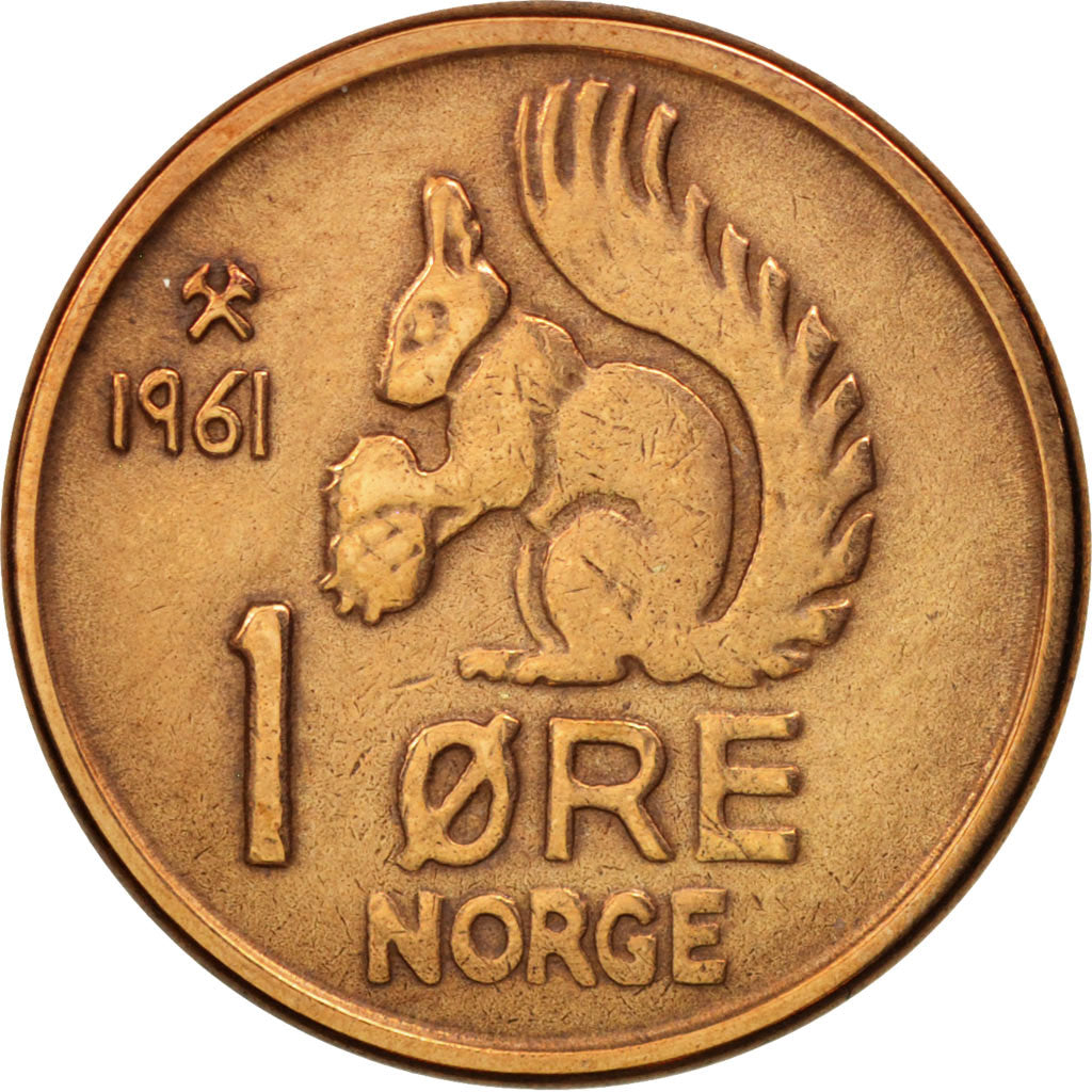Norway, Olav V, Ore, 1961, EF(40-45), Bronze, KM:403