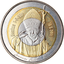 Moneta, Antartico, 10 Dollars, 2011, Pape Jean Paul II, SPL, Bi-metallico