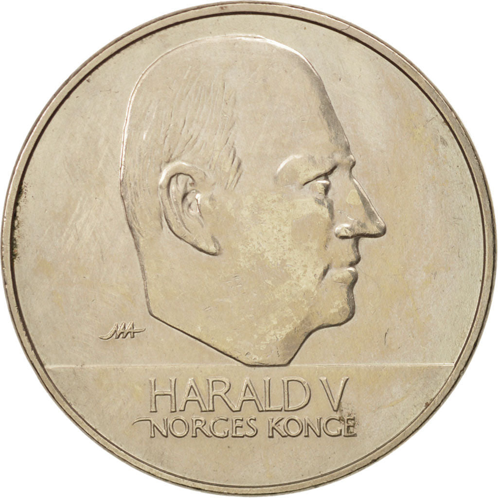 Norway, Harald V, 20 Kroner, 1994, EF(40-45), Nickel-brass, KM:453