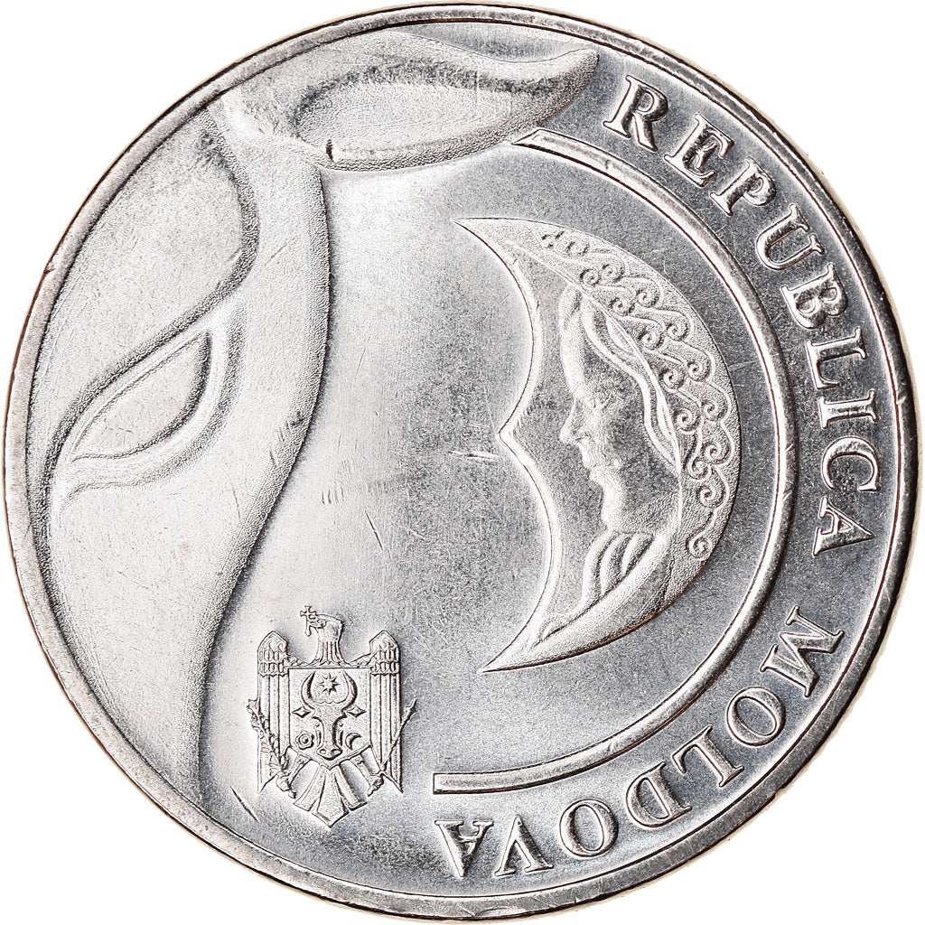 Coin, Moldova, Leu, 2018, MS(63), Nickel plated steel