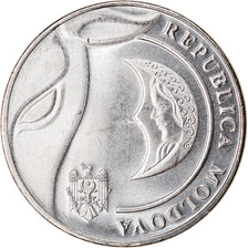 Coin, Moldova, Leu, 2018, MS(63), Nickel plated steel