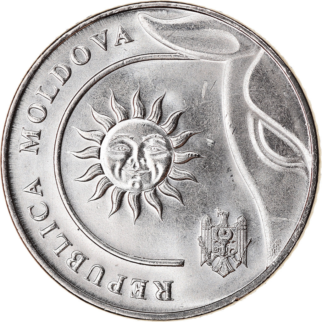 Coin, Moldova, 2 Lei, 2018, MS(63), Nickel plated steel