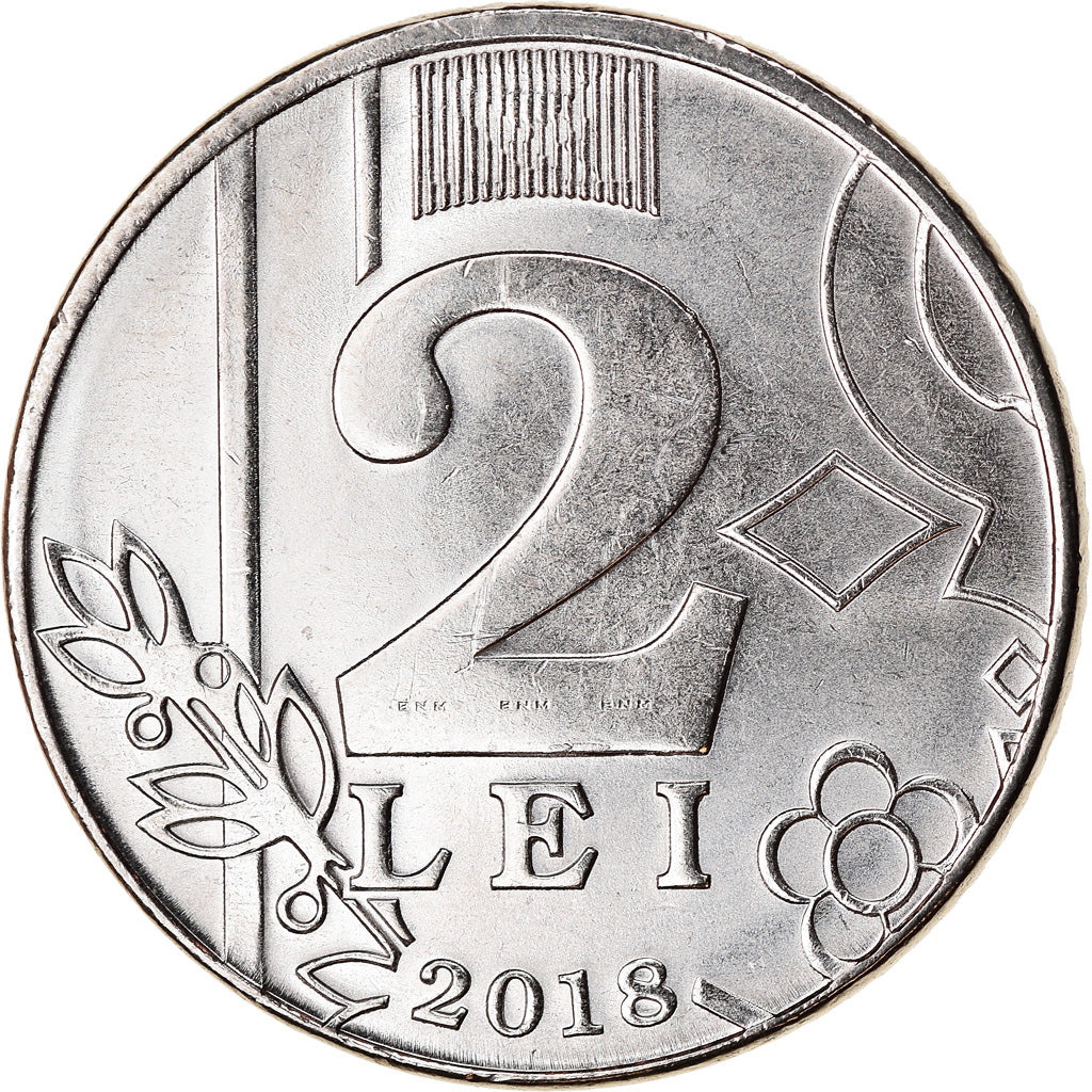 Coin, Moldova, 2 Lei, 2018, MS(63), Nickel plated steel