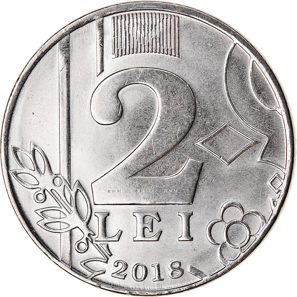 Coin, Moldova, 2 Lei, 2018, MS(63), Nickel plated steel