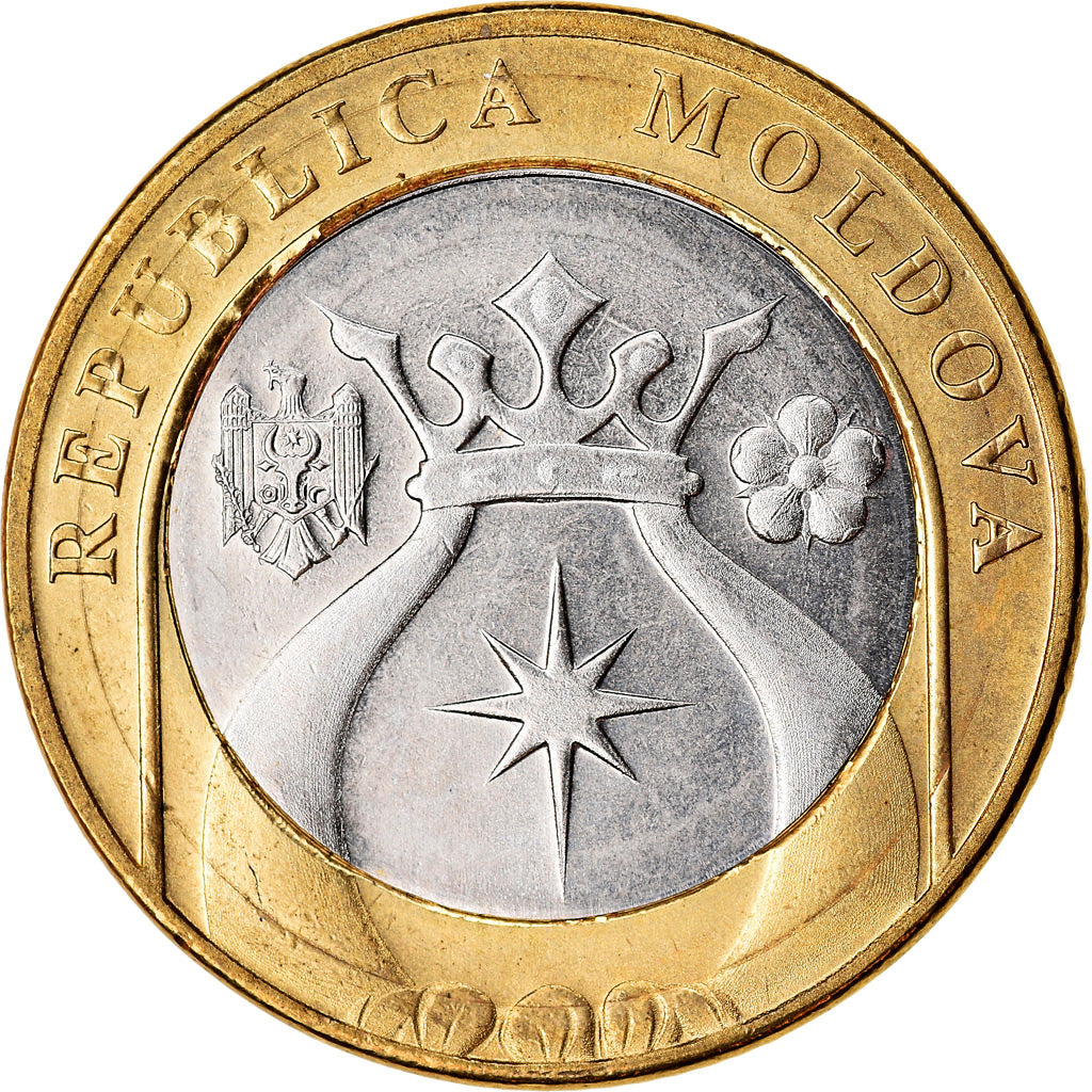 Moneta, Moldava, 5 Lei, 2018, SPL, Bi-metallico