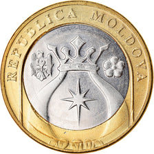 Coin, Moldova, 5 Lei, 2018, MS(63), Bi-Metallic