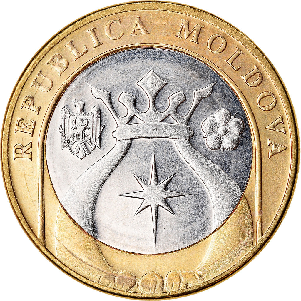 Moneta, Moldava, 5 Lei, 2018, SPL, Bi-metallico