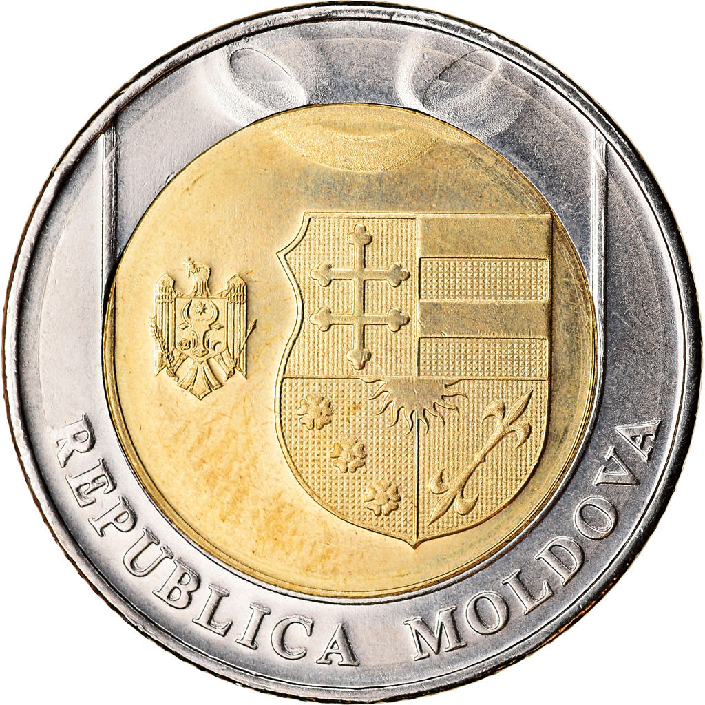 Coin, Moldova, 10 Lei, 2018, MS(63), Bi-Metallic
