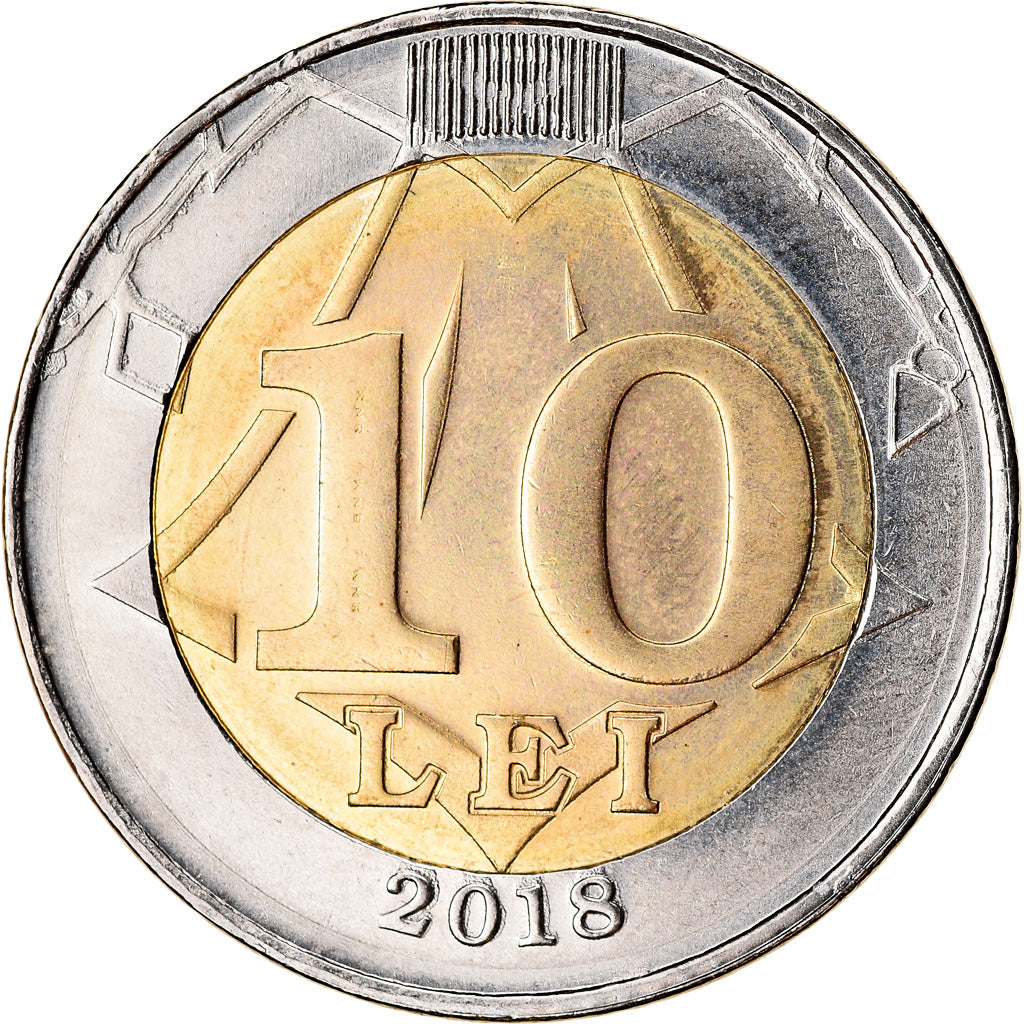Monnaie, Moldova, 10 Lei, 2018, SPL, Bi-Metallic