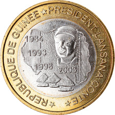 Monnaie, Guinea, 6000 CFA, 2003, Président Lansan Conté, SPL, Bi-Metallic