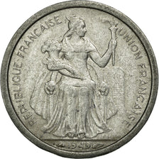 Coin, New Caledonia, Franc, 1949, Paris, EF(40-45), Aluminum, KM:2