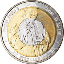 Coin, Marie Byrd Land, 10 Dollars, 2011, Béatification de Jean Paul II, MS(63)