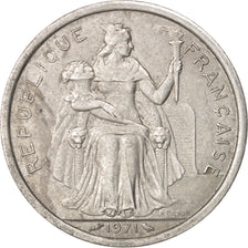 Nuova Caledonia, 2 Francs, 1971, Paris, BB, Alluminio, KM:9