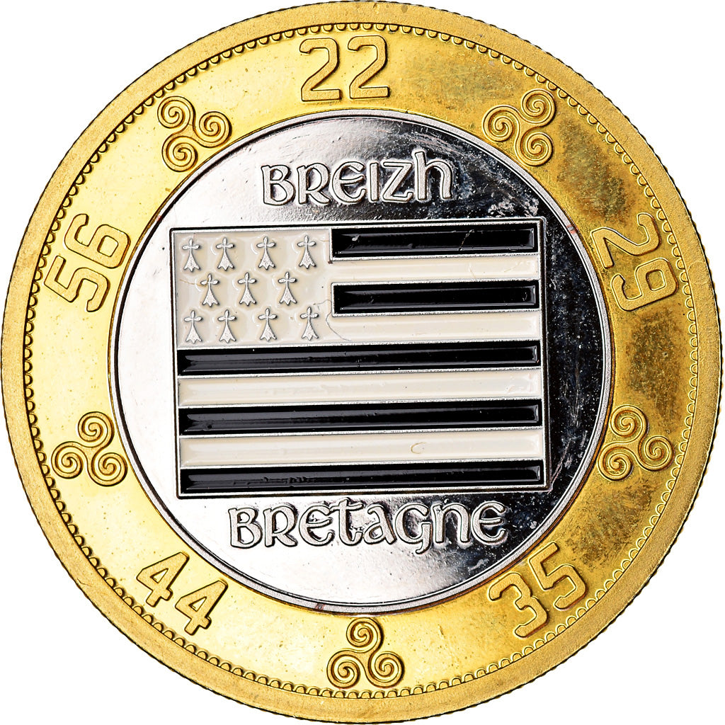 France, Token, Bretagne - Breizh, AU(55-58), Cupro-nickel Aluminium