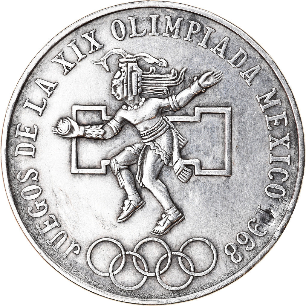 Münze, Mexiko, 25 Pesos, 1968, Mexico City, S+, Silber, KM:479.1
