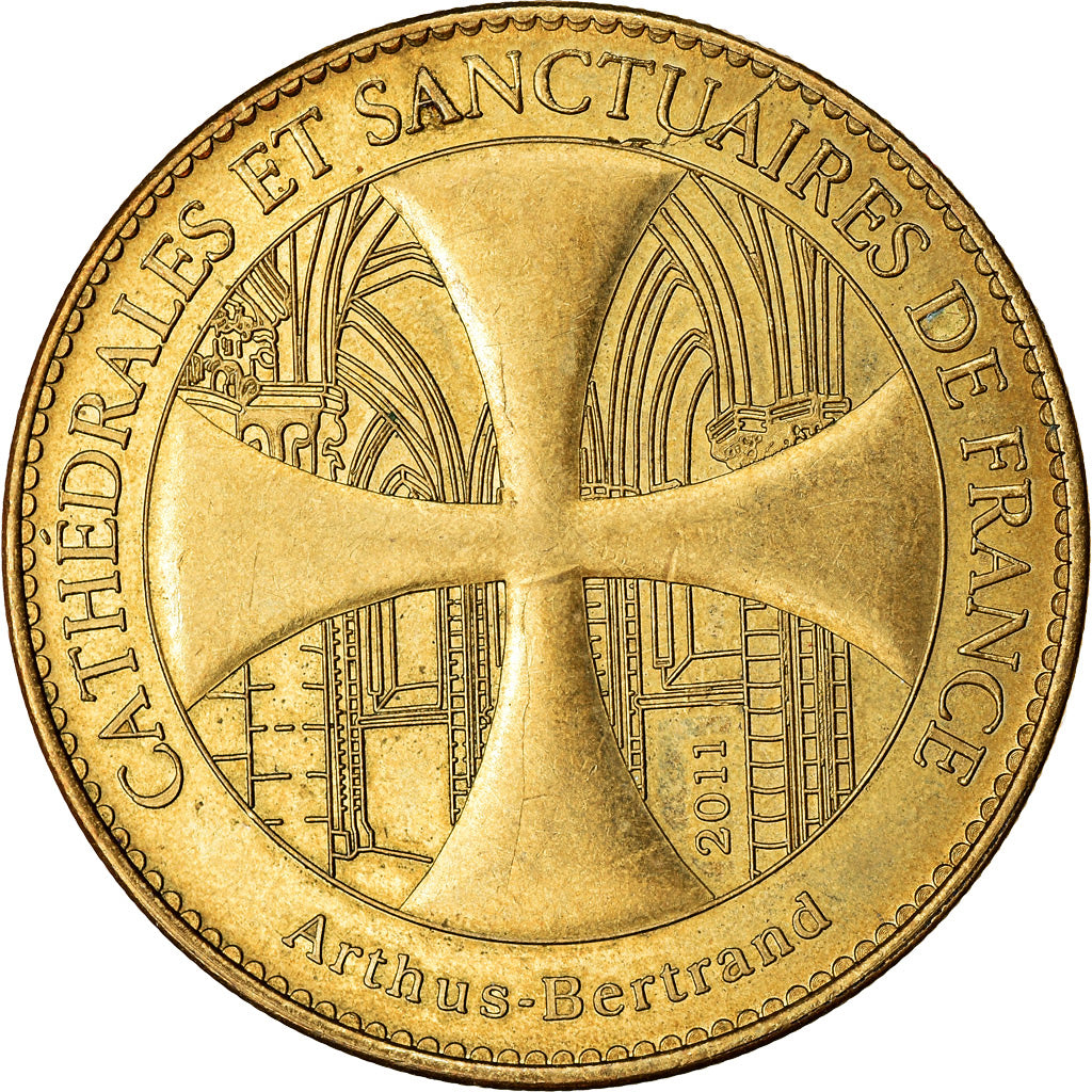 França, Token, Token turístico, Reims - Cathédrale Notre Dame, 2011, Arthus