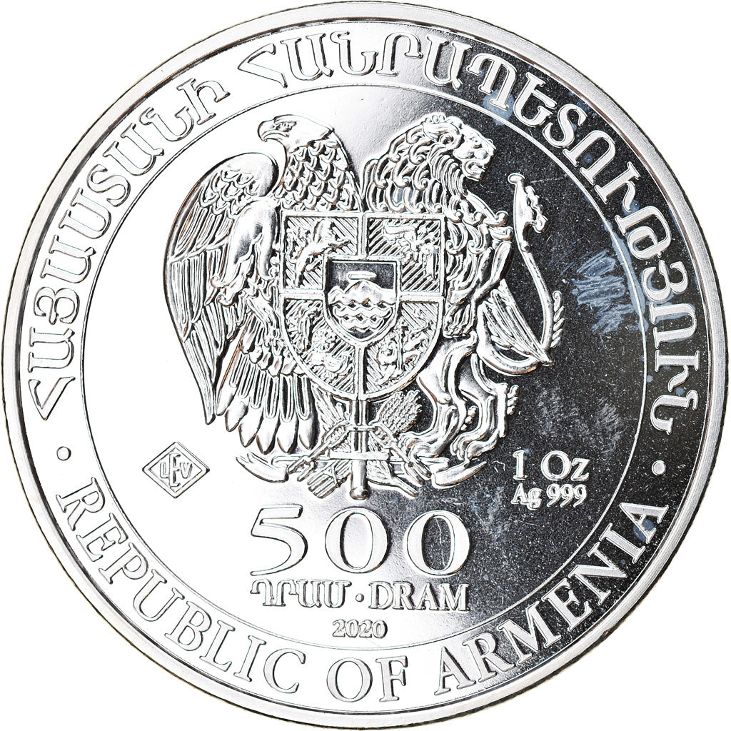 Münze, Armenia, 500 Dram, 2020, Arche de Noé, UNZ, Silber