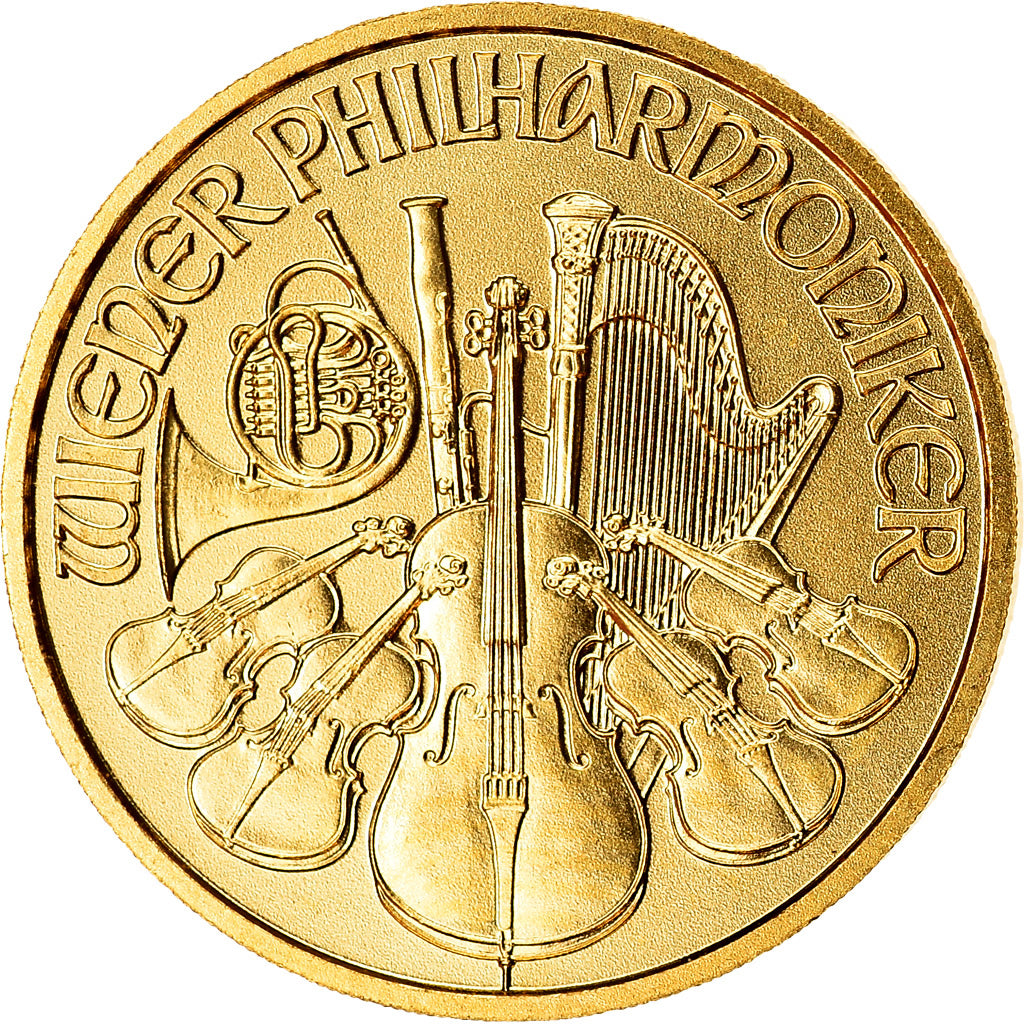 Austria, 10 Euro, 2015, Orchestre philharmonique, MS(63), Gold, KM:3092