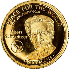 Coin, GAMBIA, THE, Albert Schweitzer, 200 Dalasis, 2014, Proof, MS(65-70), Gold
