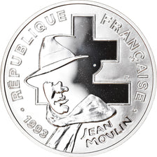 Coin, France, Jean Moulin, 100 Francs, 1993, BE, MS(65-70), Silver, KM:1023