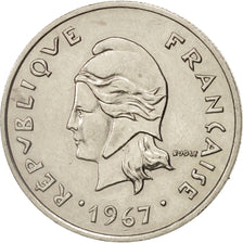 Coin, New Caledonia, 10 Francs, 1967, Paris, AU(50-53), Nickel, KM:5