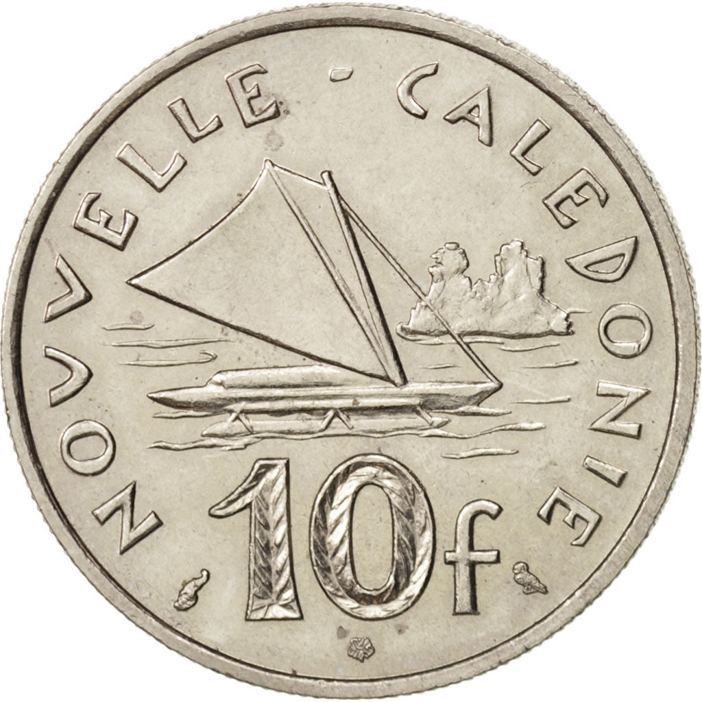 Coin, New Caledonia, 10 Francs, 1967, Paris, AU(50-53), Nickel, KM:5