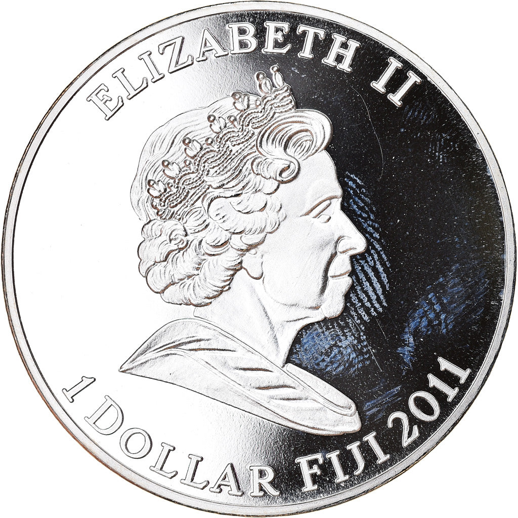 Coin, Fiji, Elizabeth II, Astronomie - Pluton, Dollar, 2011, MS(65-70)