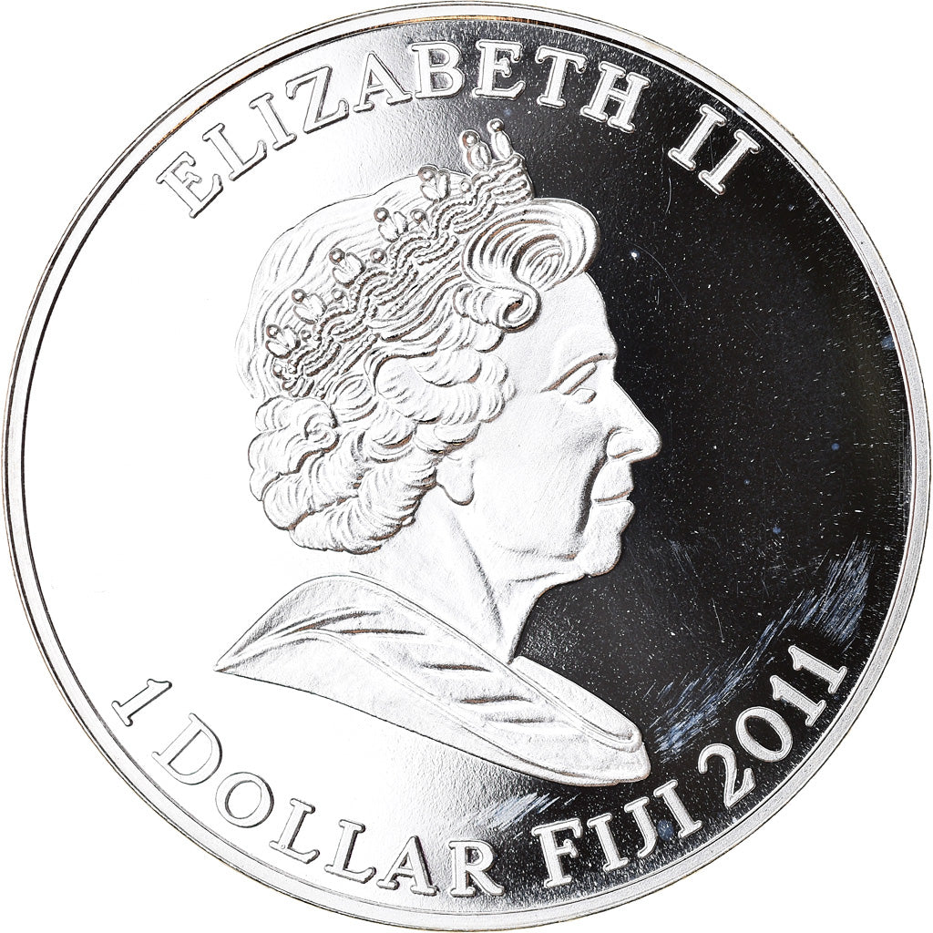 Coin, Fiji, Elizabeth II, Astronomie - Neptune, Dollar, 2011, MS(65-70)