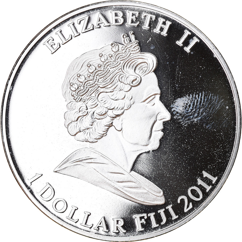 Coin, Fiji, Elizabeth II, Astronomie - Uranus, Dollar, 2011, MS(65-70)