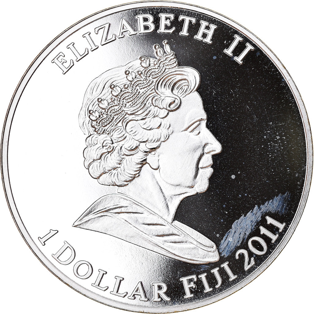 Coin, Fiji, Elizabeth II, Astronomie - Soleil, Dollar, 2011, MS(65-70)