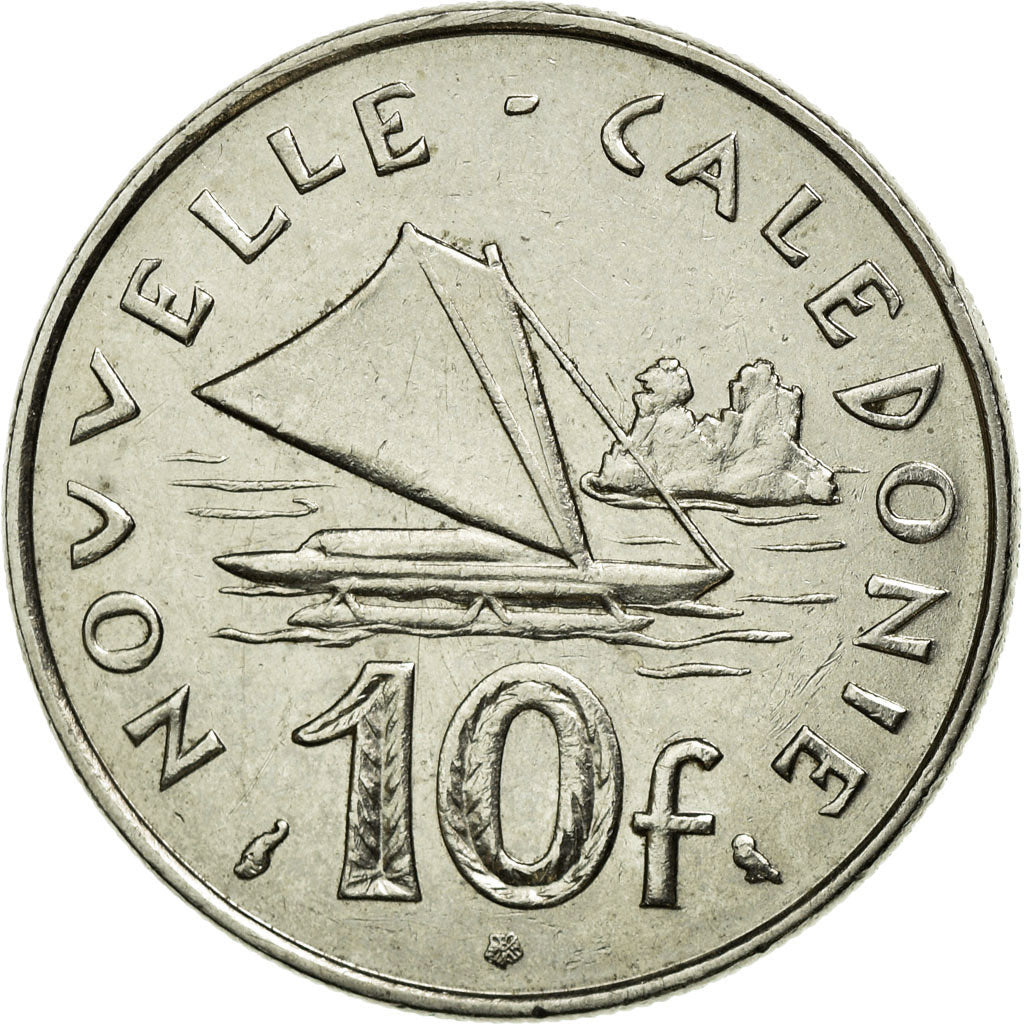 Coin, New Caledonia, 10 Francs, 1973, Paris, AU(50-53), Nickel, KM:11