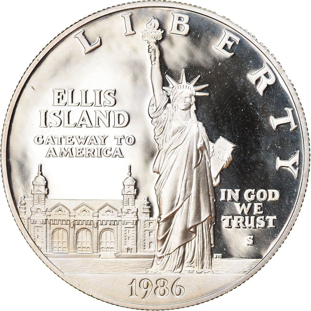Coin, United States, Ellis Island, Dollar, 1986, U.S. Mint, San Francisco