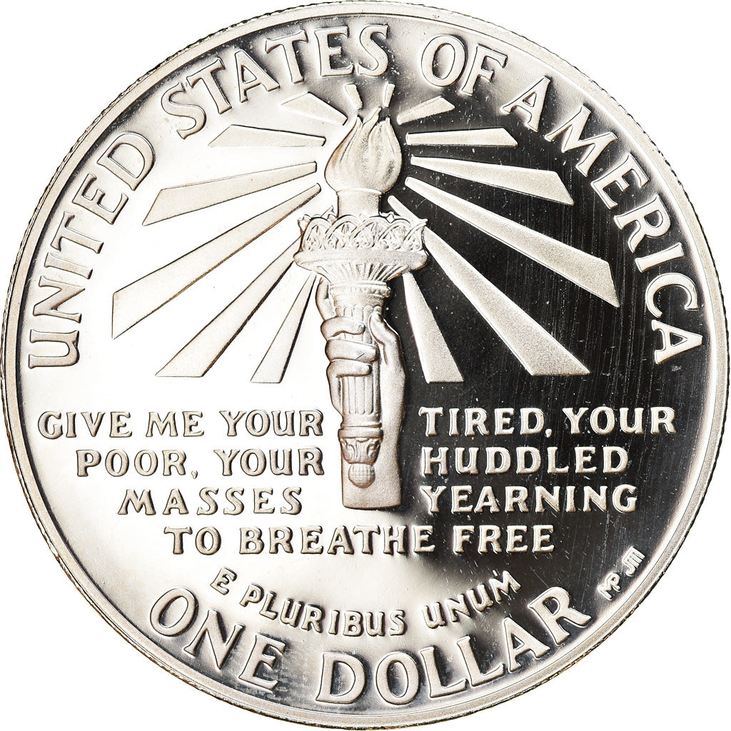 Coin, United States, Ellis Island, Dollar, 1986, U.S. Mint, San Francisco